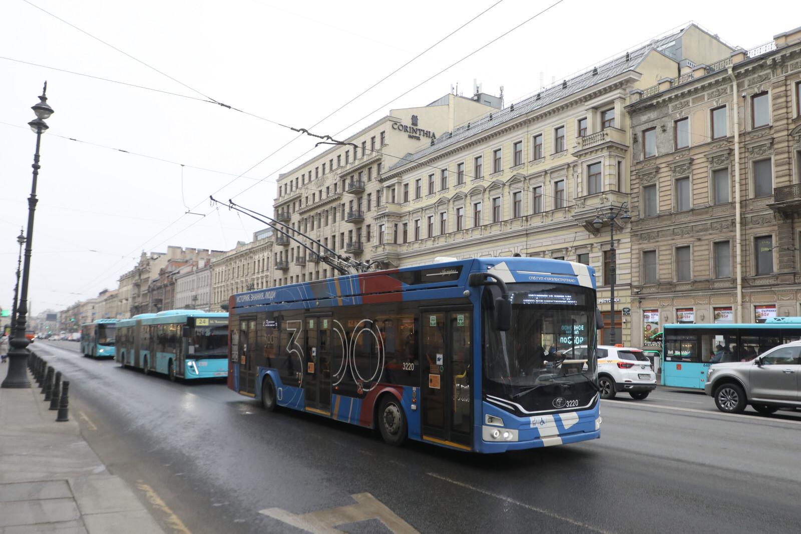 В Санкт-Петербурге изменятся маршруты трех троллейбусов